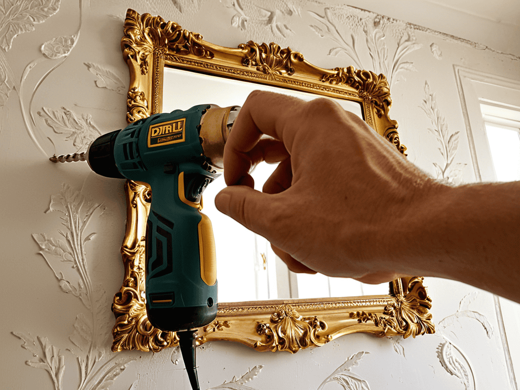 Hang heavy mirror securely