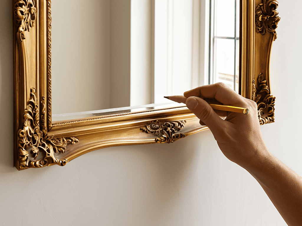 Hang heavy mirror securely
