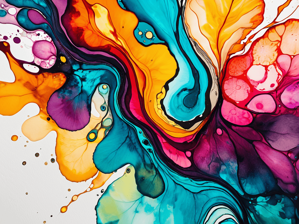 Alcohol Ink Art on Yupo Paper