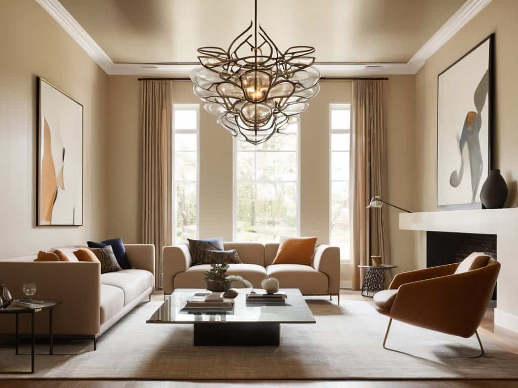 Sculptural lighting as functional art piece