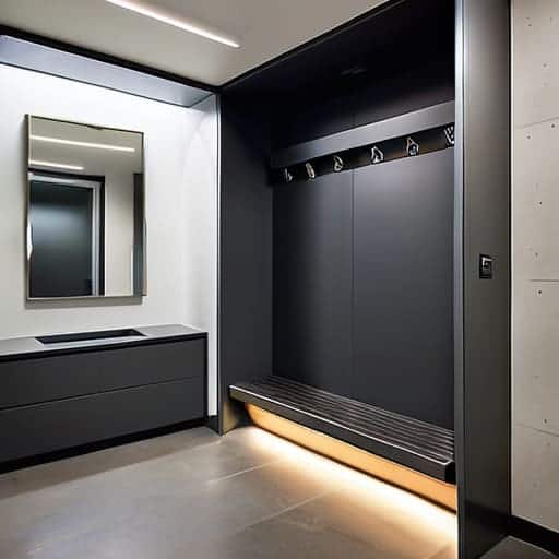 Modular mudroom decontamination design concept.